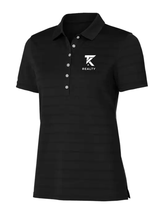 Callaway Womens Black Ventilated Polo w/TK Realty Logo