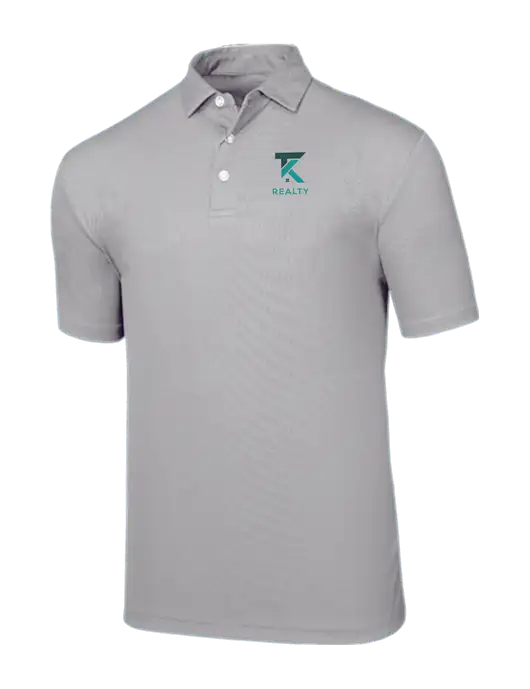 Callaway Birdseye Light Grey Polo w/TK Realty Logo