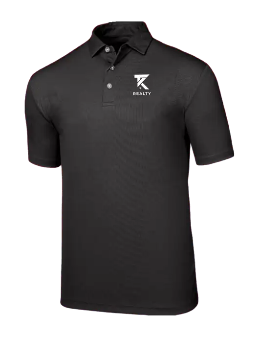 Callaway Birdseye Black Polo w/TK Realty Logo