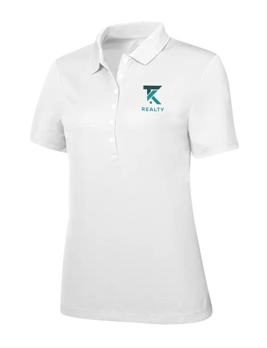 Callaway Womens Ottoman Bright White Polo w/TK Realty Logo