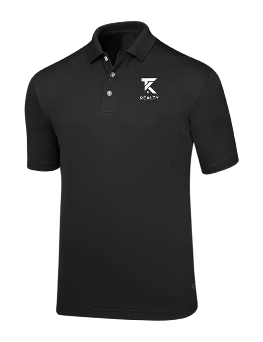 Callaway Core Black Performance Polo w/TK Realty Logo