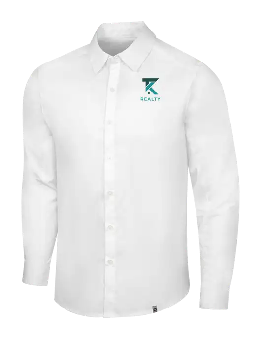 OGIO White Commuter Woven Shirt w/TK Realty Logo