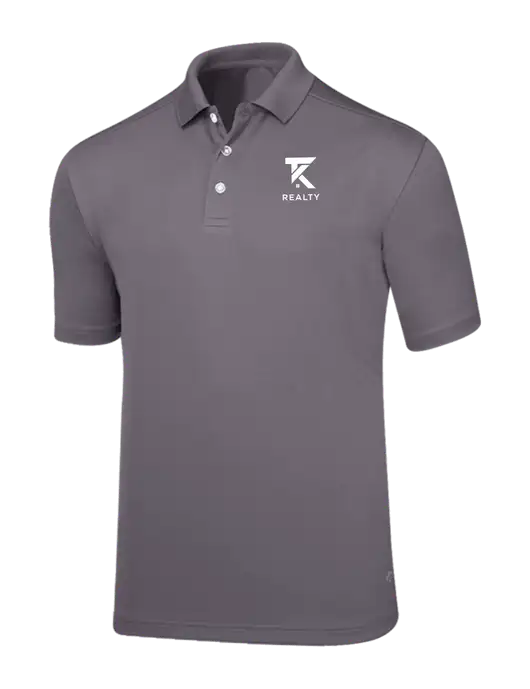 Callaway Core Medium Grey Performance Polo w/TK Realty Logo