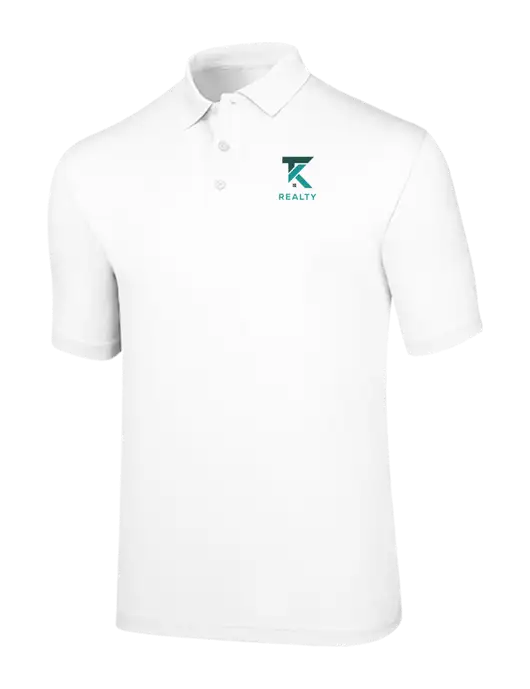 Callaway Opti-Dri White Chev Polo w/TK Realty Logo