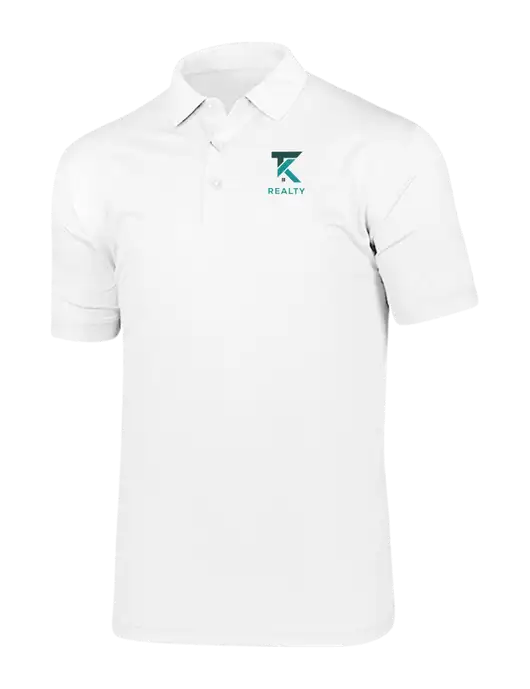 Callaway Vibrant Bright White Ventilated Polo w/TK Realty Logo
