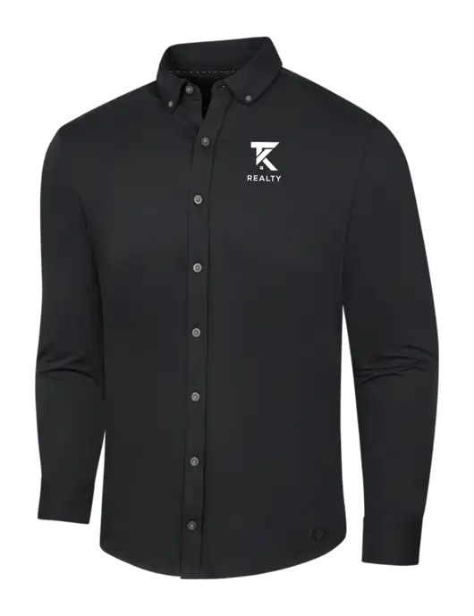 OGIO Blacktop Modern Code Stretch Button-Up Shirt w/TK Realty Logo