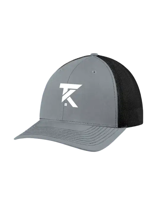 Richardson Adjustable Snapback Original 112 Trucker Cap Heather Grey w/Black Mesh w/TK Realty Logo