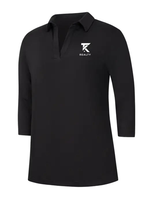 Womens Black Luxe Knit Tunic w/TK Realty Logo