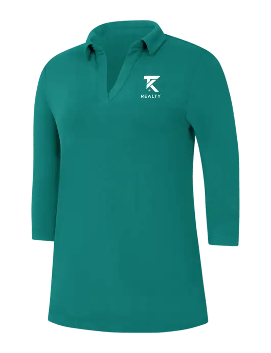 Womens Teal Luxe Knit Tunic w/TK Realty Logo