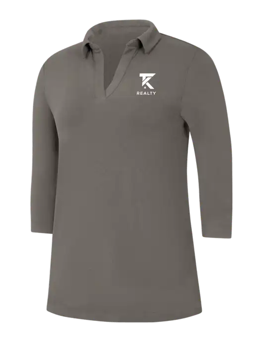 Womens Dark Grey Luxe Knit Tunic w/TK Realty Logo