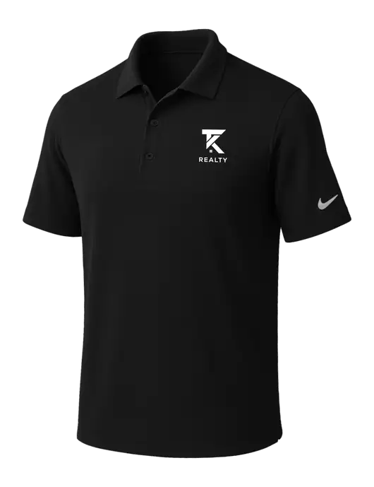 NIKE Black Dri-Fit Micro Pique Polo w/TK Realty Logo