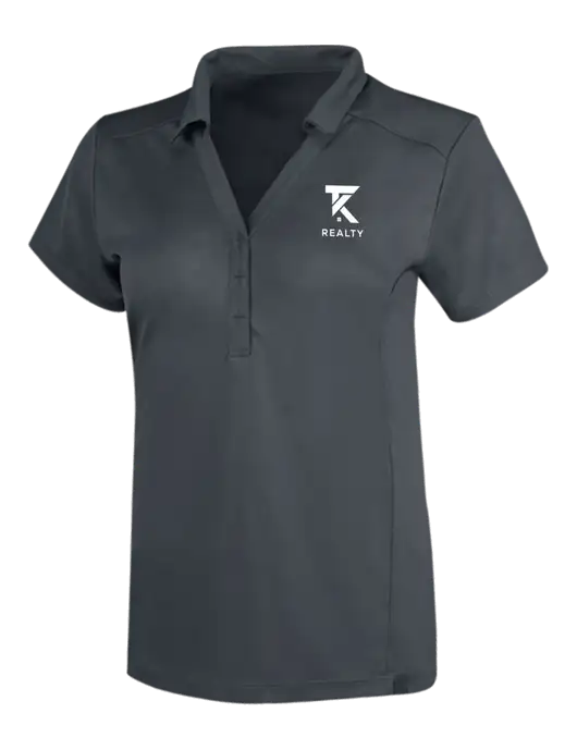 OGIO Dark Grey Womens Framework Polo w/TK Realty Logo