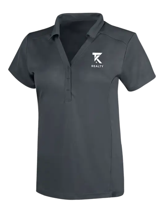 OGIO Dark Grey Womens Framework Polo w/TK Realty Logo