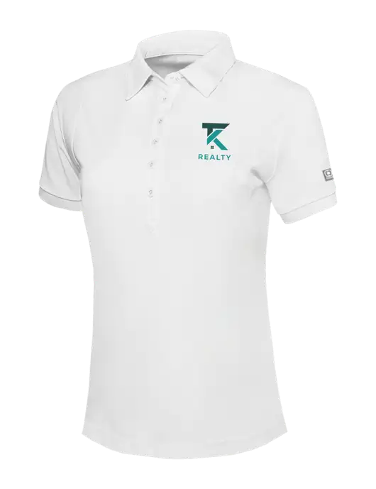 OGIO Womens Bright White Jewel Polo w/TK Realty Logo