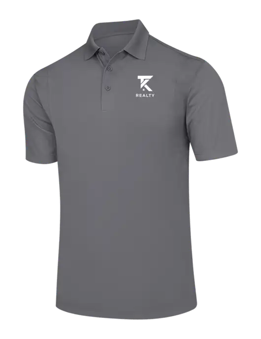 Medium Grey Micropique Sport-Wick Polo w/TK Realty Logo