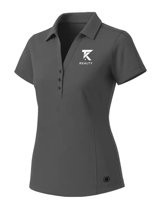 OGIO Womens Medium Grey ONYX Polo w/TK Realty Logo
