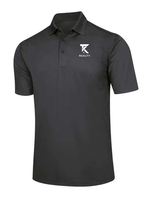 Dark Grey Micropique Sport-Wick Polo w/TK Realty Logo