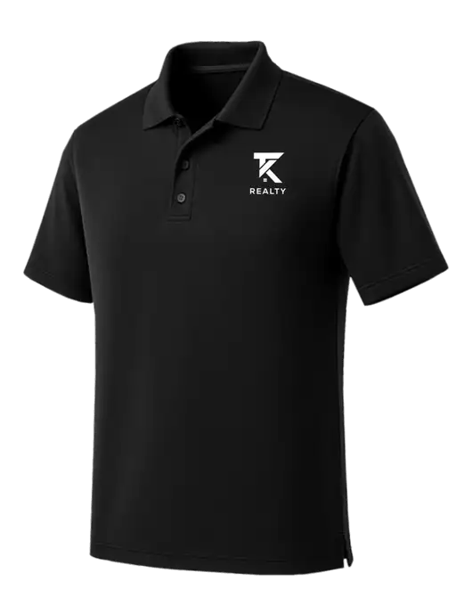 Black Dry Zone UV Micro Mesh Polo w/TK Realty Logo