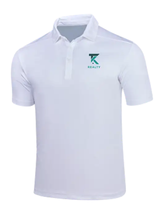 White Posi-UV Pro Polo w/TK Realty Logo