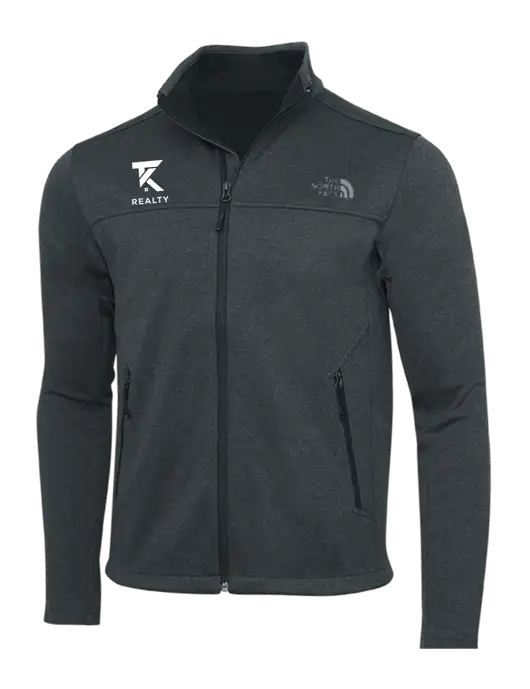 North Face Dark Grey Heather Ridgewall Soft Shell Jacket w/TK Realty Logo