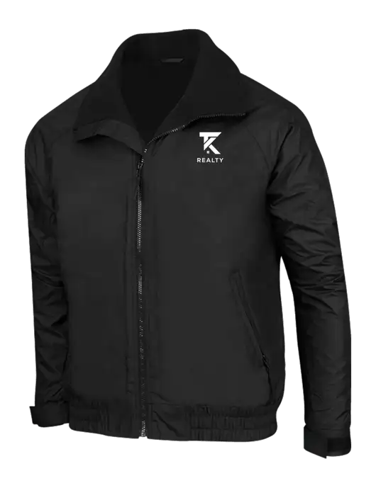 True Black/True Black Classic Competitor Jacket w/TK Realty Logo