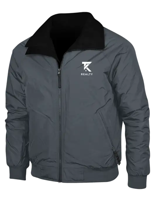 Dark Grey/Black Classic Challenger Jacket w/TK Realty Logo