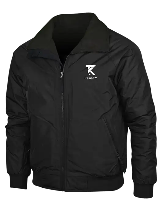 True Black/True Black Classic Challenger Jacket w/TK Realty Logo