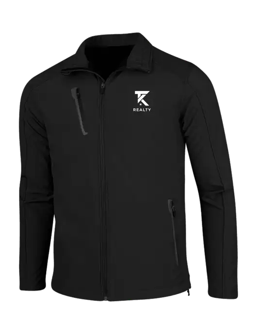 Black Welded Softshell Jacket w/TK Realty Logo