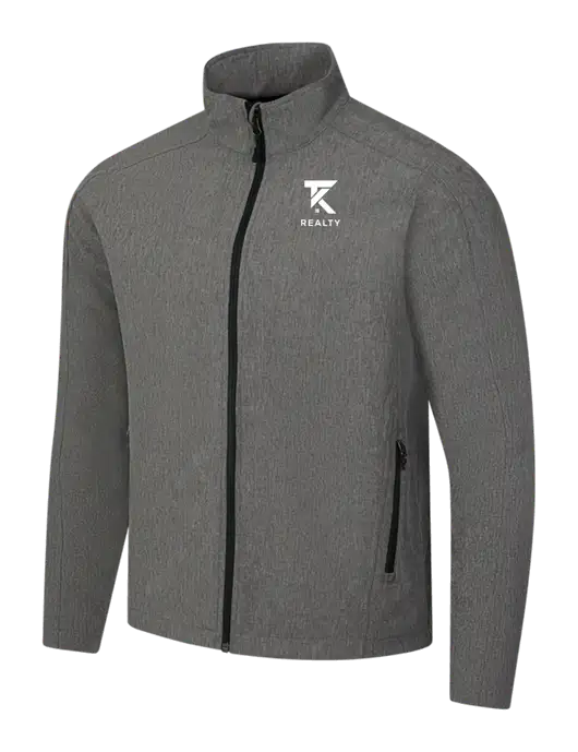 Medium Grey Heather Core Soft Shell Jacket w/TK Realty Logo