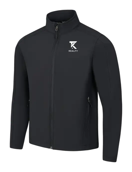 Black Core Soft Shell Jacket w/TK Realty Logo