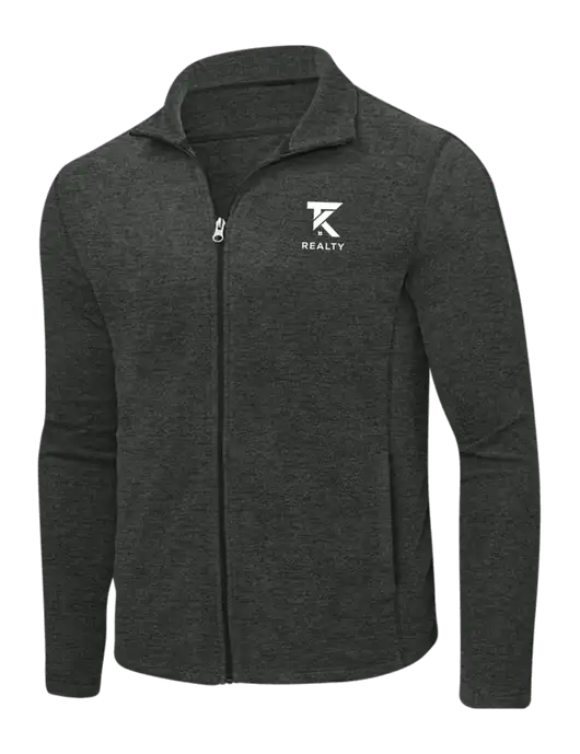Charcoal Heather Microfleece Full-Zip Jacket w/TK Realty Logo