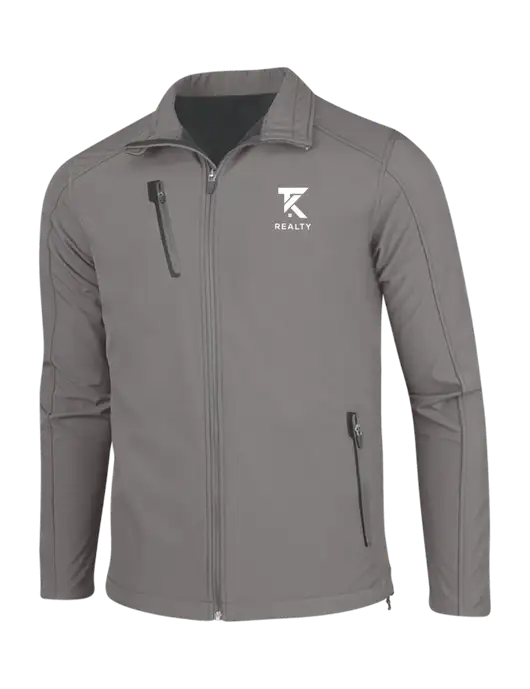 Medium Grey Welded Softshell Jacket w/TK Realty Logo