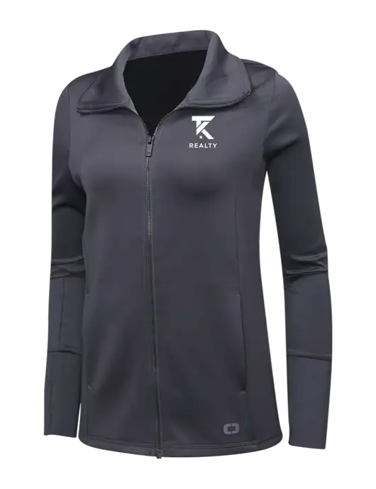 OGIO Dark Grey Womens Endurance Modern Performance Full-Zip w/TK Realty Logo