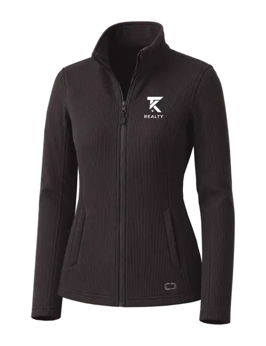 OGIO Blacktop Womens Grit Fleece Jacket w/TK Realty Logo