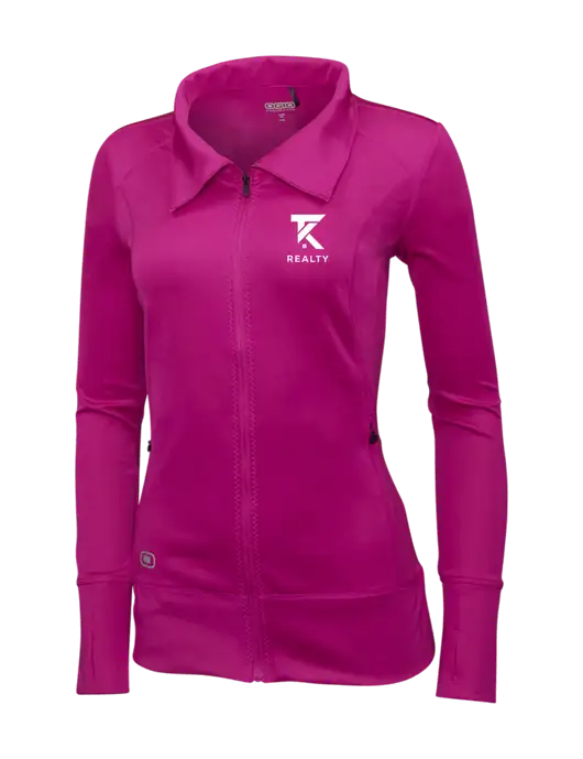 OGIO Dark Fuchsia Womens Endurance Fulcrum Full-Zip w/TK Realty Logo