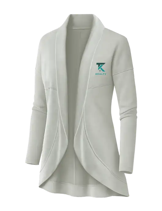 OGIO Ivory Snow Womens Luuma Cocoon Fleece w/TK Realty Logo