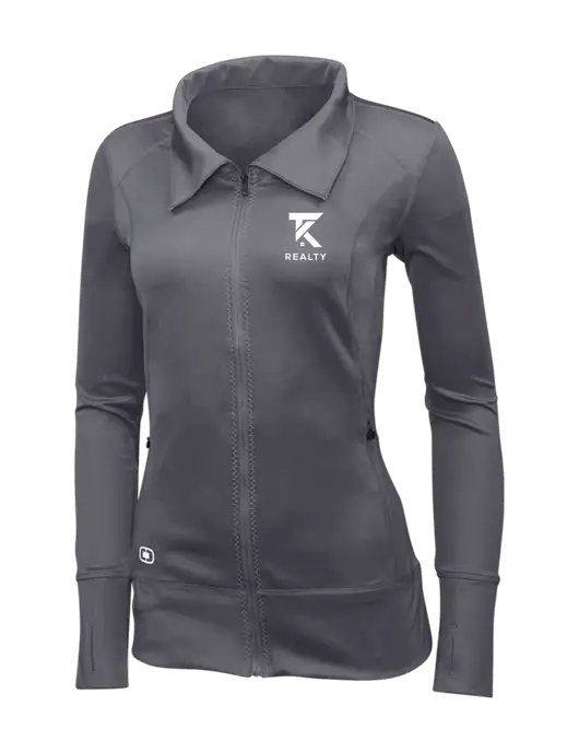 OGIO Dark Grey Womens Endurance Fulcrum Full-Zip w/TK Realty Logo