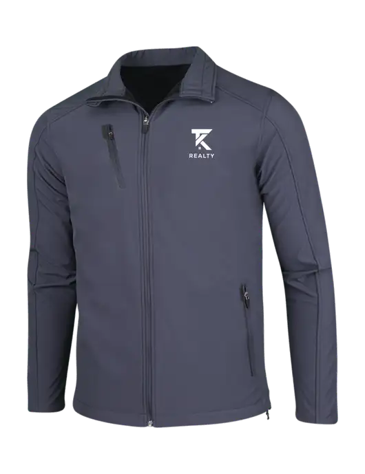 Dark Grey Welded Softshell Jacket w/TK Realty Logo