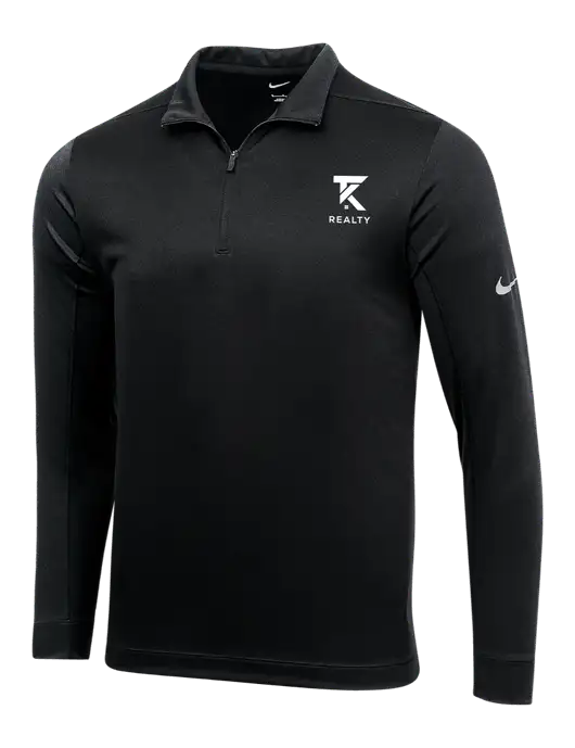 NIKE Black Dry 1/2 Zip Cover-Up w/TK Realty Logo