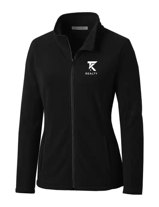 Black Womens Microfleece Jacket w/TK Realty Logo