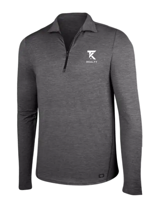 OGIO Gear Grey Heather Endurance Force 1/4 Zip w/TK Realty Logo