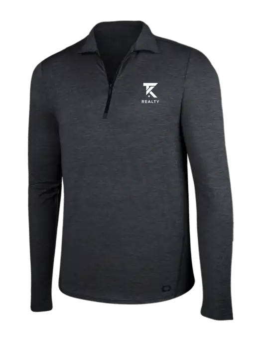 OGIO Blacktop Heather Endurance Force 1/4 Zip w/TK Realty Logo