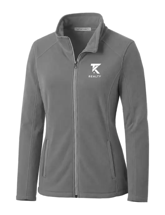 Medium Grey Womens Microfleece Jacket w/TK Realty Logo