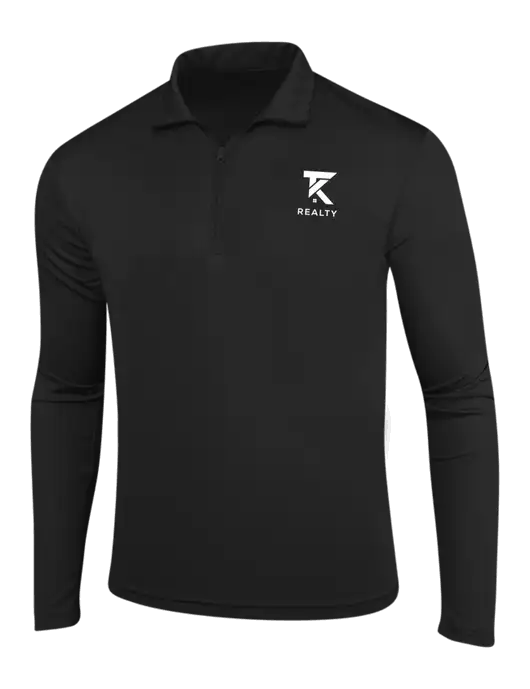 Black PosiCharge Competitor 1/4 Zip Pullover w/TK Realty Logo