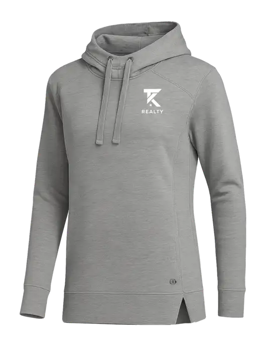 OGIO Heather Grey Womens Luuma Pullover Fleece Hoodie w/TK Realty Logo