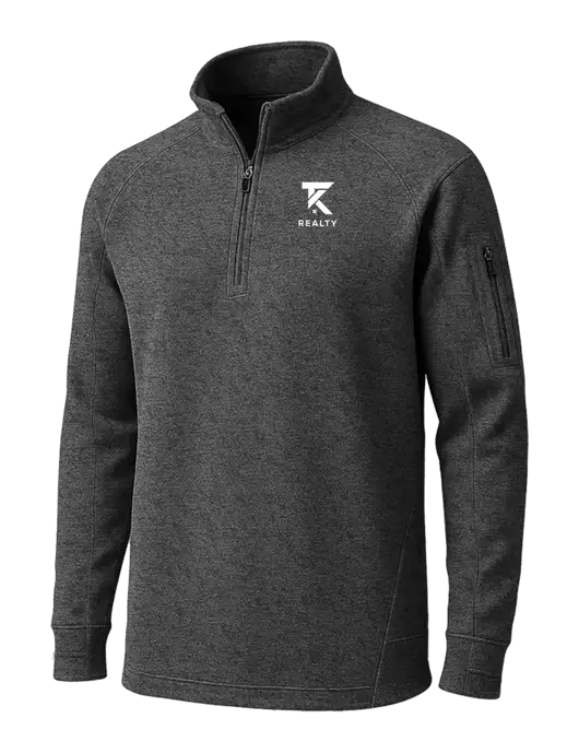 Graphite Heather Tech Fleece 1/4 Zip Pullover w/TK Realty Logo