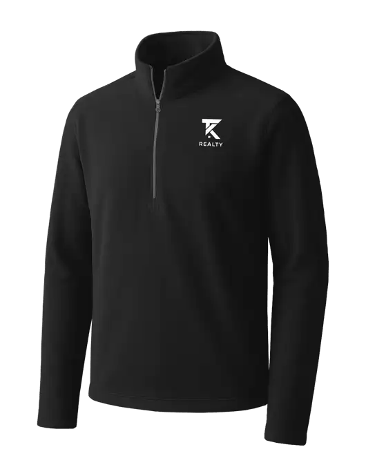 Black Microfleece 1/2 Zip Pullover w/TK Realty Logo