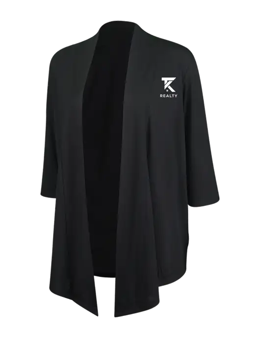 Black Womens Concept Shrug w/TK Realty Logo