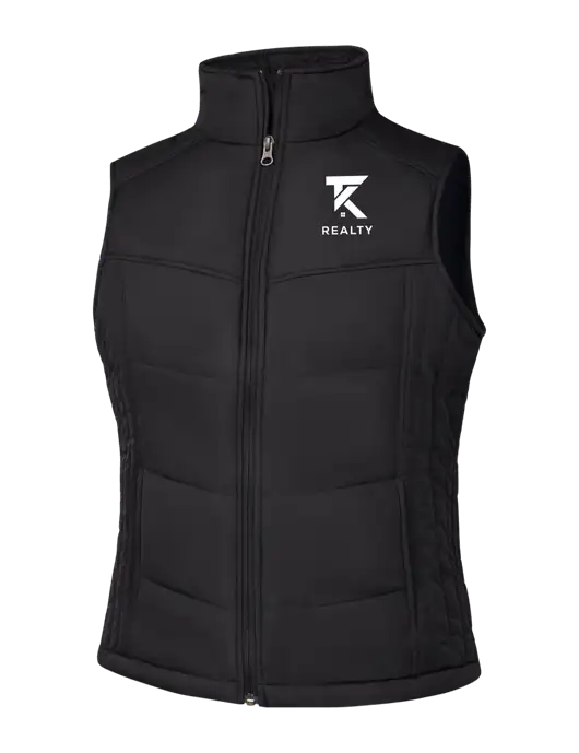 Womens Black/Black Vest w/TK Realty Logo