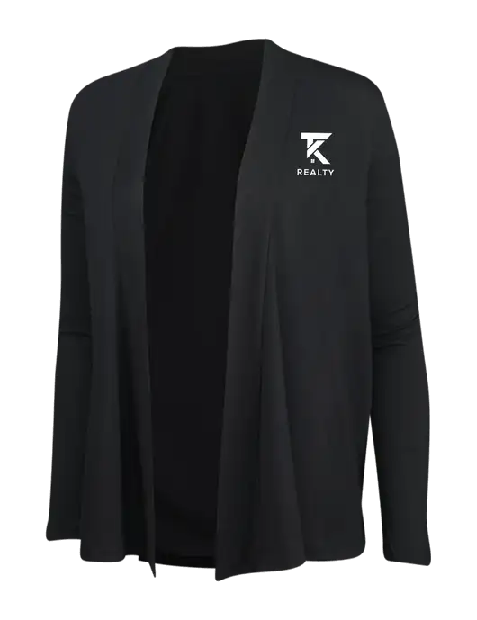 Black Womens Concept Cardigan w/TK Realty Logo